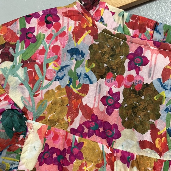 NWT Entro Floral Ruffle Sleeve Dress Large - Picture 9 of 10